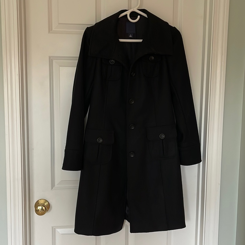 Gap Women’s Long Wool Coat - Black
